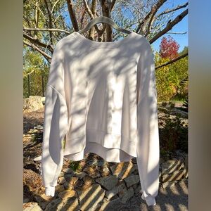 White Cropped Sweatshirt